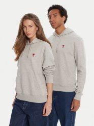 AMI Paris Bluza BFUSW235.730 Szary Regular Fit. Szare bluzy damskie AMI PARIS, s, bez wzorów, z bawełny, bez ramiączek, bez kaptura. Za 1,059.00 zł.