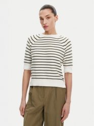 French Connection Sweter 78LZB Biały Box Fit. Białe swetry nierozpinane damskie French Connection, s, bez wzorów, z bawełny, bez kołnierzyka, bez ramiączek. Za 179.99 zł.