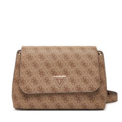 Torebka Guess. Brązowe listonoszki damskie Guess, z aplikacjami, bez dodatków. Za 399.99 zł.