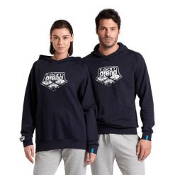 Bluza Arena Arena Hooded Sweat Graphic z kapturem. Czarne bluzy damskie ARENA, xl, bez wzorów, z bawełny, sportowe, bez ramiączek, z kapturem. Za 269.99 zł.