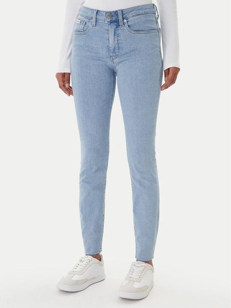 Calvin Klein Jeans Jeansy LV047E617G Niebieski Skinny Fit. Niebieskie jeansy damskie Calvin Klein Jeans, bez wzorów, z bawełny. Za 409.99 zł.