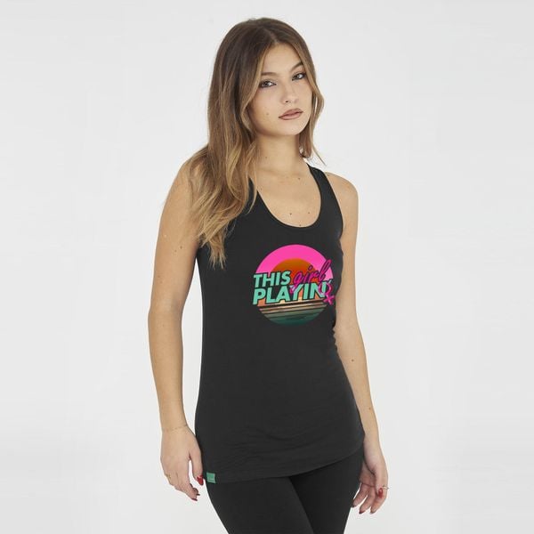 Koszulka na siłownię damska FEPLA czarna. Czarne bluzki damskie Legea, bez wzorów, z bawełny, sportowe, bez kołnierzyka, bez ramiączek. Za 43.00 zł.