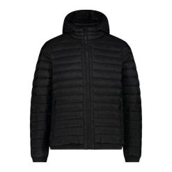 Kurtka z kapturem CMP. Czarne kurtki sportowe męskie CMP, na zimę, m, bez wzorów, z puchu, z kapturem, narciarskie. Za 611.60 zł.