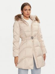 Guess Płaszcz zimowy New Olga W4BL40 WEX52 Beżowy Regular Fit. Brązowe płaszcze damskie Guess, na zimę, l, z aplikacjami, z syntetyku, bez kołnierzyka, bez kaptura. Za 939.99 zł.
