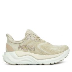 Buty do biegania Hoka. Brązowe obuwie sportowe damskie HOKA, bez wzorów, bez zapięcia, do biegania. Za 599.99 zł.