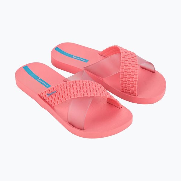 Klapki damskie Ipanema Sense Slide. Czerwone klapki damskie Ipanema, bez wzorów, sportowe, bez obcasa, bez zapięcia. Za 69.99 zł.