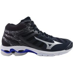 Adidasy Mizuno Wave Voltage Mid, Dla obu płci. Czarne obuwie sportowe damskie Mizuno, bez wzorów, z syntetyku, bez zapięcia, mizuno wave. W wyprzedaży za 390.00 zł.