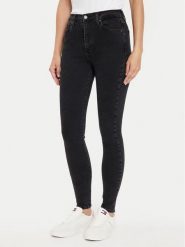 Tommy Jeans Jeansy Sylvia DW0DW16001 Czarny Skinny Fit. Czarne jeansy damskie Tommy Jeans, bez wzorów, z bawełny. Za 249.99 zł.