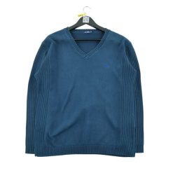 Sweter damski Armani Exchange. Niebieskie swetry nierozpinane damskie Armani Exchange, l, bez wzorów, eleganckie, bez kołnierzyka, bez ramiączek. Za 127.76 zł.