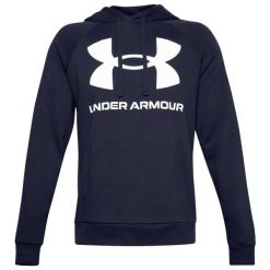 Bluza sportowa męska Under Armour Rival Fleece Big Logo HD. Białe bluzy sportowe męskie Under Armour, m, bez wzorów, z kapturem, na fitness i siłownię. Za 228.50 zł.