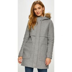 Only - Płaszcz. Szare płaszcze damskie ONLY, s, bez wzorów, z materiału, bez kołnierzyka, z kapturem. W wyprzedaży za 329.90 zł.