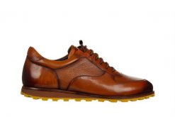 Półbuty Brooman A230-G56-SW2 Tan 104248, Brązowy, Skóra naturalna - 43. Brązowe półbuty męskie Brooman, bez wzorów, z gumy, bez obcasa, bez zapięcia. W wyprzedaży za 404.10 zł.