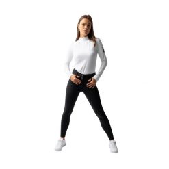 Termoaktywne legginsy jeździeckie z pełnym siedziskiem dla kobiet Horze Tiffany. Czarne legginsy damskie HORZE, bez wzorów, z materiału. Za 469.50 zł.