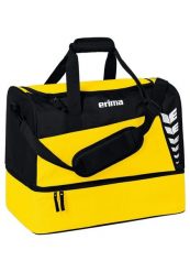 Torba sportowa z dolną przegrodą Erima Six Wings. Czarne torby na ramię męskie Erima, z poliesteru, na ramię. Za 119.99 zł.