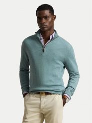 Polo Ralph Lauren Sweter 710876756500 Turkusowy Regular Fit. Niebieskie swetry męskie Polo Ralph Lauren, l, bez wzorów, z wełny, bez kołnierzyka, bez ramiączek. Za 1,018.99 zł.