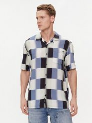 Vans Koszula Emory Ss Woven VN000G7E Niebieski Regular Fit. Niebieskie koszule męskie Vans, m, bez wzorów, z wiskozy, bez kołnierzyka, bez ramiączek. Za 259.99 zł.