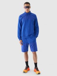 4F Spodenki casual męskie - niebieskie L. Niebieskie szorty męskie 4F, bez wzorów, z bawełny, casualowe. W wyprzedaży za 79.99 zł.
