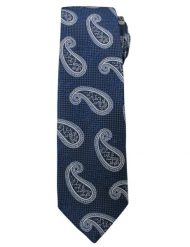 Modny i Elegancki Krawat Alties - Granatowy we Wzór Paisley. Niebieskie krawaty i muchy Alties, bez wzorów, z tkaniny, eleganckie. Za 49.00 zł.