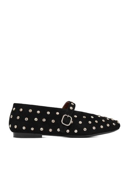 Eva Minge Baleriny EO-NALA-249060-51 Czarny. Czarne balerinki damskie Eva Minge, bez wzorów, ze skóry, bez obcasa, bez zapięcia. Za 208.99 zł.
