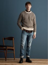 Selected Homme Sweter 16086699 Brązowy Regular Fit. Brązowe swetry męskie Selected Homme, m, bez wzorów, z wełny, bez kołnierzyka, bez ramiączek. Za 379.99 zł.