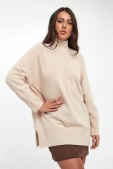 Sweter damski z wełny dziewiczej Eccelso MARELLA MONOCHROME. Swetry nierozpinane damskie Marella, l, bez wzorów, z wełny, bez kołnierzyka, bez ramiączek. Za 1,139.00 zł.