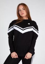 Hailey Duża bluza - Czarny. Czarne bluzy damskie GORILLA WEAR, m, bez wzorów, z bawełny, bez ramiączek, bez kaptura. Za 305.00 zł.