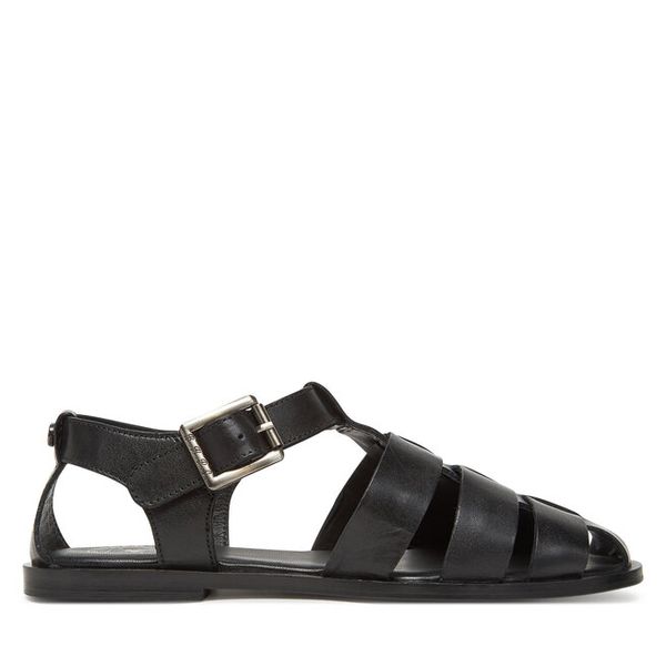 Sandały Beverly Hills Polo Club. Czarne sandały damskie Beverly Hills Polo Club, bez wzorów, bez obcasa, na płaskiej podeszwie, bez zapięcia. Za 259.99 zł.