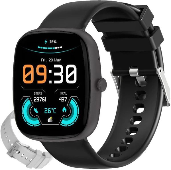 Smartwatch Gravity GT18-10 Czarny. Czarne zegarki smartwatch Gravity, bez wzorów. Za 103.70 zł.