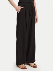 Marella Spodnie materiałowe Fred 2513131085 Czarny Wide Leg. Czarne spodnie materiałowe damskie Marella, bez wzorów, z materiału. Za 619.99 zł.