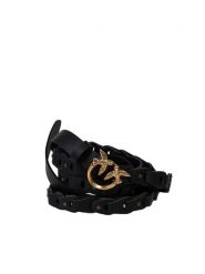 Pinko Pasek "Love Double Belt H2" | 1H2114 Y7SP | Kobieta | Czarny. Czarne paski damskie Pinko, bez wzorów, ze skóry. W wyprzedaży za 379.00 zł.