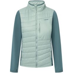 Damska kurtka puchowa Viking Zemu. Zielone kurtki sportowe damskie Viking, bez wzorów, z puchu, bez ramiączek, bez kaptura, trekkingowe. Za 349.90 zł.