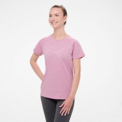 Koszulka damska Puma Gym & Pilates. Czerwone bluzki damskie Puma, s, bez wzorów, z bawełny, sportowe, bez kołnierzyka, bez ramiączek. Za 89.99 zł.