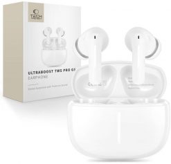 Słuchawki Tech-Protect Ultraboost TWS earphone PRO G3 white (5906302323128). Białe słuchawki bezprzewodowe TECH-PROTECT. Za 64.00 zł.