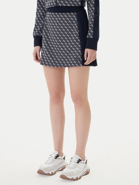 Guess Spódnica mini V6RD04 K2042 Granatowy Regular Fit. Niebieskie spódnice damskie Guess, l, z aplikacjami, z syntetyku, mini. Za 207.99 zł.