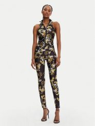 Versace Jeans Couture Kombinezon 78HAN003 Czarny Slim Fit. Czarne sukienki damskie Versace Jeans Couture, bez wzorów, z jeansu, bez kołnierzyka, bez ramiączek. Za 849.99 zł.