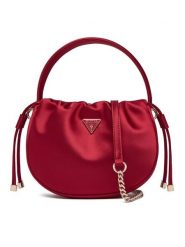 Guess Torebka Elsie Mini HWSE96 50750 Bordowy. Czerwone torebki do ręki damskie Guess, z aplikacjami, z materiału, bez dodatków. Za 589.99 zł.