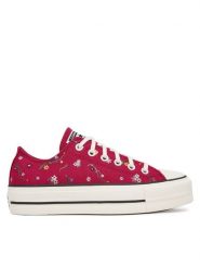 Converse Trampki Chuck Taylor All Star Lift Platform Embroidered Floral Patchwork A15535C Bordowy. Czerwone trampki i tenisówki damskie Converse, bez wzorów, z materiału, bez zapięcia. Za 339.99 zł.