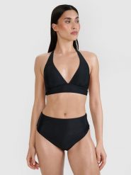 4F Góra od bikini damska - czarna XS. Czarne bikini 4F, m, bez wzorów, z elastanu. W wyprzedaży za 59.99 zł.