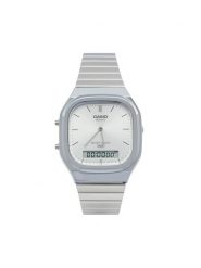 Casio Zegarek AQ-240E-7AEF Srebrny. Szare, analogowe zegarki męskie Casio, bez wzorów, srebrne. Za 299.99 zł.