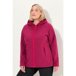 Damskie Kurtka softshell kaptur kieszenie na zamek regulowane zapięcie na rzep. Czerwone kurtki sportowe damskie Ulla Popken, plus size, bez wzorów, z materiału, bez ramiączek, bez kaptura, trekkingowe. Za 479.99 zł.