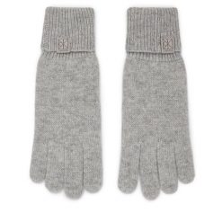 Rękawiczki Calvin Klein. Szare rękawiczki damskie Calvin Klein, bez wzorów, z dzianiny. Za 329.99 zł.