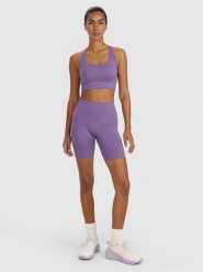 4F Legginsy kolarki treningowe bezszwowe damskie - fioletowe M/L. Fioletowe legginsy damskie 4F, l, bez wzorów, z dzianiny, z podwyższonym stanem, na fitness i siłownię. Za 119.99 zł.