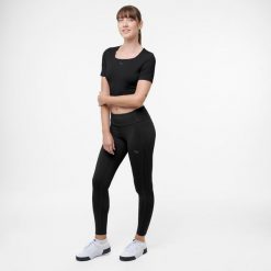 Legginsy fitness damskie Puma. Czarne legginsy damskie Puma, bez wzorów, ze skóry. Za 129.99 zł.