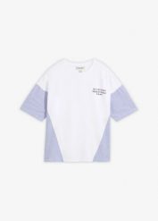 T-shirt oversize z mieszanki bawełny. Białe t-shirty damskie bonprix, bez wzorów, z bawełny, bez kołnierzyka, bez ramiączek. Za 74.99 zł.