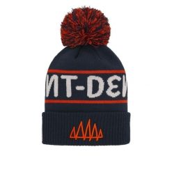 Czapka z pomponem Macron RWC France 2023 St Denis. Niebieskie czapki damskie Macron, bez wzorów. Za 170.00 zł.