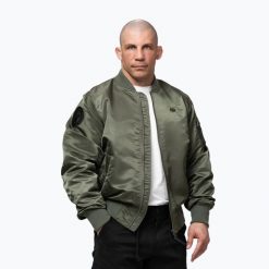Kurtka męska Pitbull Akron MA1 Flight. Zielone kurtki męskie PITBULL, m, bez wzorów, z poliamidu, bez kaptura. Za 309.99 zł.