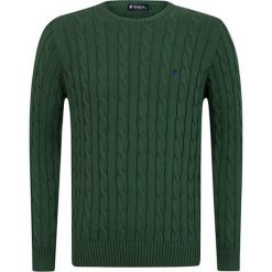 Sweter w kolorze khaki. Brązowe swetry męskie Denim Culture, l, bez wzorów, z bawełny, bez kołnierzyka, bez ramiączek. W wyprzedaży za 159.95 zł.
