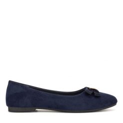 Baleriny JENNY. Niebieskie balerinki damskie Jenny, bez wzorów, bez obcasa, bez zapięcia. Za 69.99 zł.
