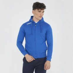 Bluza Treningowa Damska Z Pół-Zip Slim Fit Niebieska. Niebieskie bluzy damskie Legea, m, bez wzorów, z bawełny, bez ramiączek, bez kaptura. Za 104.00 zł.