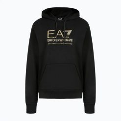 Bluza damska EA7 Emporio Armani Train Visibility Hoodie 7W000417. Czarne bluzy damskie EA7 Emporio Armani, s, bez wzorów, z bawełny, bez ramiączek, bez kaptura. Za 429.99 zł.